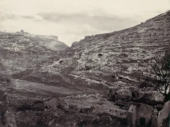 Góra Moria, Jerozolima, od studni En Rogel, ca. 1857.