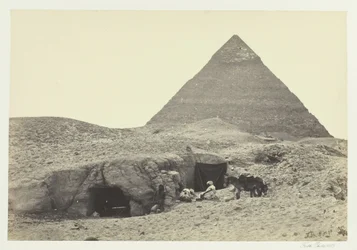 Groby skalne i piramida Belzoniego, Gizeh, 1857.