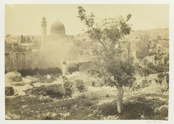 Meczet Omara w Jerozolimie, 1857.