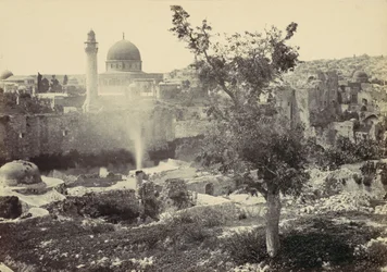 Meczet Omara w Jerozolimie, 1857.