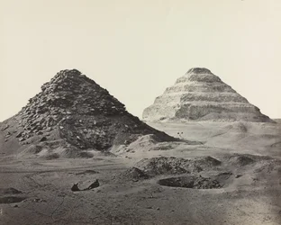 Piramidy w Sakkarze, od północnego wschodu, 1858.