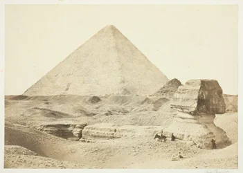 Sfinks i Wielka Piramida, 1857, wydrukowany 1862.