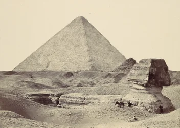 Sfinks i Wielka Piramida, Geezeh, 1857.