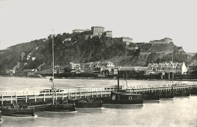 Twierdza Ehrenbreitstein nad Renem, Niemcy, 1895.