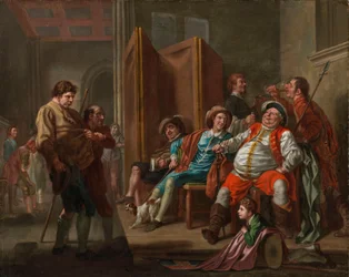 Falstaff werbuje żołnierzy z „Henryka IV”, części II, aktu III Szekspira