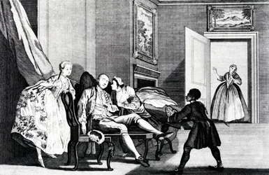 Skradziony pocałunek, ok. 1743