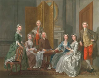 Rodzina Gascoigne, ok. 1740