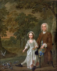 William Ellis i jego córka Elżbieta, c.1745