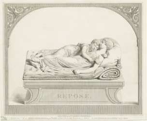 Katedra w Lichfield - „Śpiące dzieci”: grawerowanie i [ok. 1823] (druk)