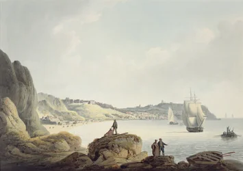 Scarborough, ok. 1820 (ołówek i akwarela na papierze)
