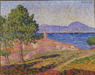 Widok na St. Tropez z cytadeli (olej na płótnie)