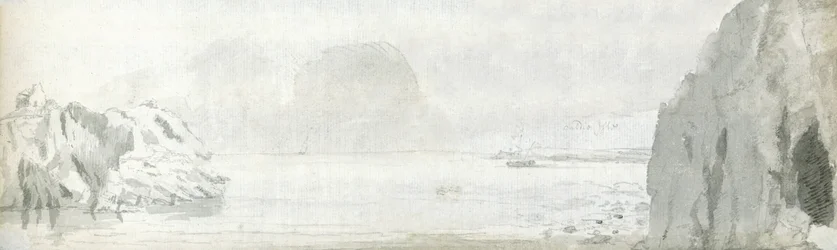 Swansea, ok. 1678 r. (akwarela i brązowy tusz na papierze)