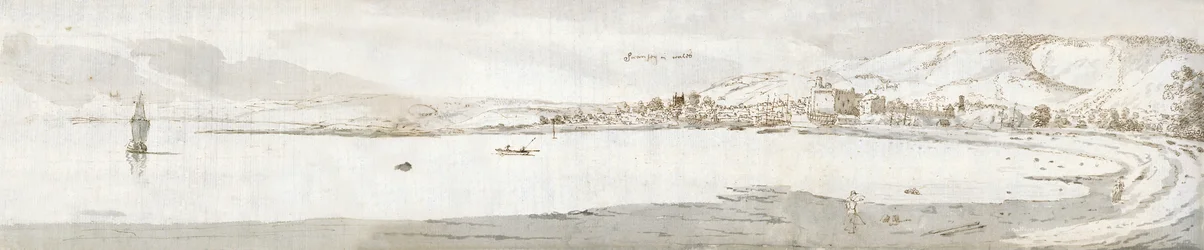 Swansea, ok. 1678 (akwarela i brązowy tusz na papierze)