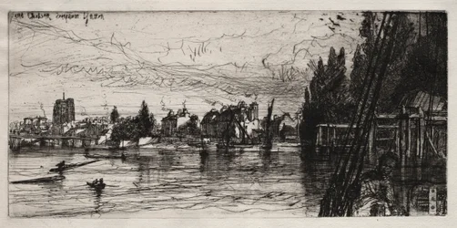 Stary kościół Chelsea, 1865.