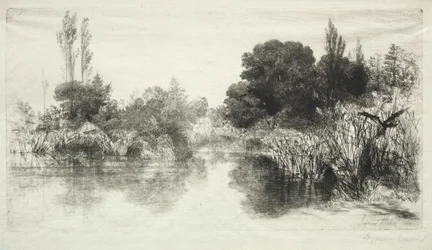 Shere Mill Pond Większa płyta, 1860.