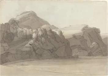 Skalisty brzeg w Coombmartin, Devon (Combe Martin Bay)