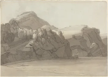 Skaliste wybrzeże w Coombmartin, Devon (zatoka Combe Martin)