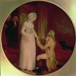 Młody Marlow i panna Hardcastle, scena z „She Stoops to Conquer” Olivera Goldsmitha, 1791