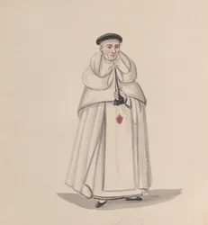 Ksiądz z zakonu mercederów Zakon Matki Bożej Miłosierdzia, z grupy rysunków..., 1848.