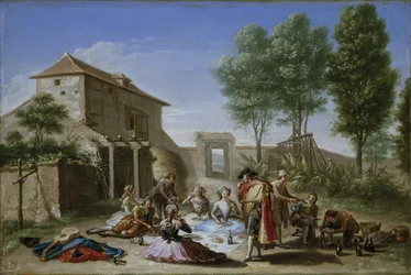Przekąska w polu, ok. 1784-5 (olej na płótnie)