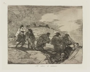 Brak saben el camino. (Nie znają drogi.), pl. 70 z serii Los desastres de la guerra (Klęski wojny)