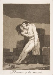 Tablica 10 z Los Caprichos: Miłość i śmierć Miłość i śmierć, 1799.