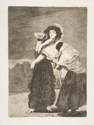 Tablica 16 z Los Caprichos: Na litość boską: i była to jej matka Dios la Perdone..., 1797-98.
