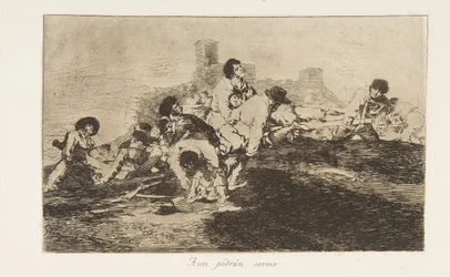Tablica 24 z The Disasters of War Los Desastres de la Guerra: They ..., 1810 opublikowany 1863.