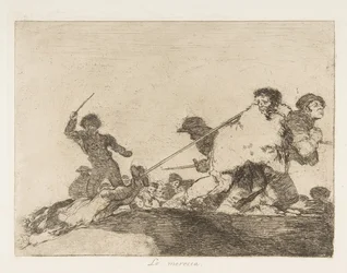 Tablica 29 z The Disasters of War Los Desastres de la Guerra:: On ..., 1810 opublikowany 1863.