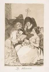 Tablica 57 z Los Caprichos: Filiacja La filiacion., 1799.