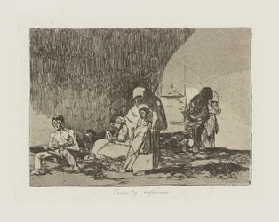 Zdrowy i chory. (Zdrowi i chorzy), pl. 57 z cyklu Katastrofy wojny