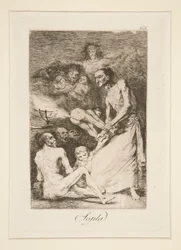 Sopla (Blow), pl. 69 z cyklu Los caprichos