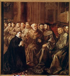 Św. Bonawentura wstępuje do zakonu franciszkanów (olej na płótnie)