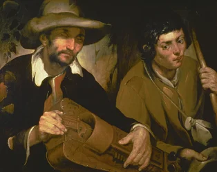 Ślepy gracz liry korbowej, ok. 1640