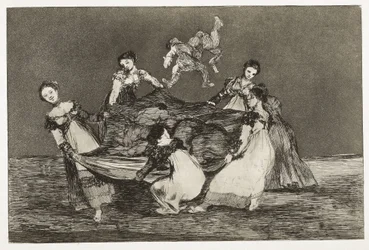 GOYA I LUCIENES, Francisco de (1746-1828). Przysłowia. Kobieca zagadka. 1815-1824. (24