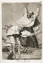 GOYA I LUCIENTES, Francisco de (1746-1828). Już czas. 1797-1799. (21 x 14