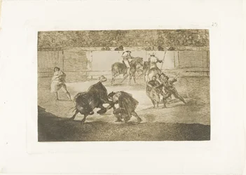 Pepe Illo wykonujący podanie "recorte", płytka 29 z The Art of Bullfighting