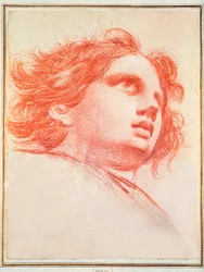 „Głowa anioła” Rysunek przygotowawczy do „Adoracji w imię Boga” autorstwa Francisco de Goya y Lucientes (1746-1828). 1772. Madryt. Muzeum Prado.