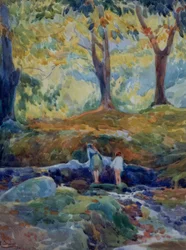 BOSKIE-ACUARELA. Artysta: FRANCISCO LLORENS DIAZ. Lokalizacja: KOLEKCJA PRYWATNA, MADRYT, HISZPANIA