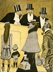 Zagubiona angielska rodzina pyta o drogę w Operze, 1903
