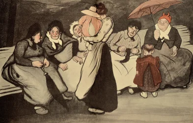 Słoneczna niedziela na świeżym powietrzu, karykatura z LAssiette au Beurre, 23 sierpnia 1902