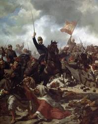 Generał John Prim i Prats (1814-70) w bitwie pod Tetouan w