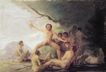 Kanibale delektujące się ludzkimi szczątkami, ok. 1800-08 (para 83503)