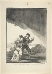 God Save Us from Such a Bitter Fate, ok. 1816-20 (pędzel z tuszem indyjskim i szare mycie i skrobanie)