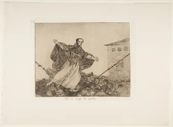 Niech pęknie sznur, Tablica 77 z Los Desastres de la Guerra (Klęski wojny), po 1814-15, wydana w 1863 (akwaforta, akwatinta lub lavis i sucha igła)