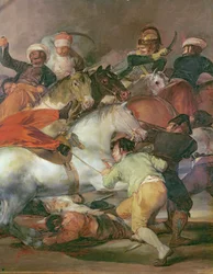 2 maja 1808 w Madrycie, czyli Walka z mamelukami, detal w prawym dolnym rogu, 1814