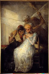 Czas albo stare kobiety. Obraz Francisca Goi (1746-1828), 1808. Olej, 1,81 x 1,25 m. Lille, Muzeum Sztuk Pięknych