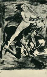 Czarownica na kozie, koniec XVIII-początek XIX wieku, 1943.