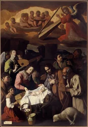 Adoracja pasterzy Obraz Francisco de Zurbarana (1598-1664) XVII w. Nd. 2,67 x 1,85 m. Grenoble. Muzeum Sztuk Pięknych