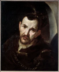 Uwięziony kacyk. Portret indiańskiego wodza plemiennego. Obraz Francisca de Zurbarána (1598-1664). XVII wiek. Metz, Muzeum Sztuk Pięknych